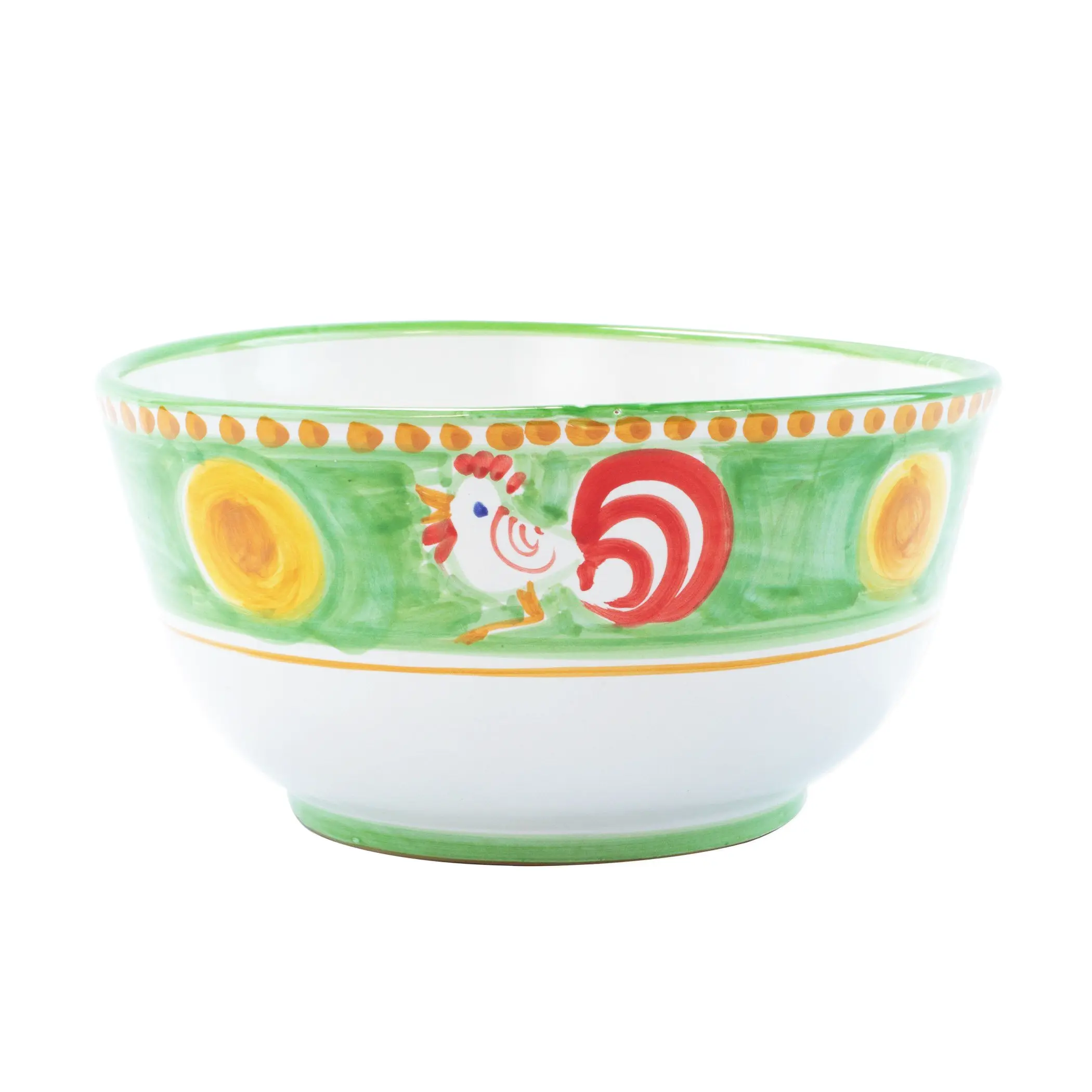 Vietri Campagna Gallina Deep Serving Bowl chicken motif Italian ceramic for rustic kitchen dining