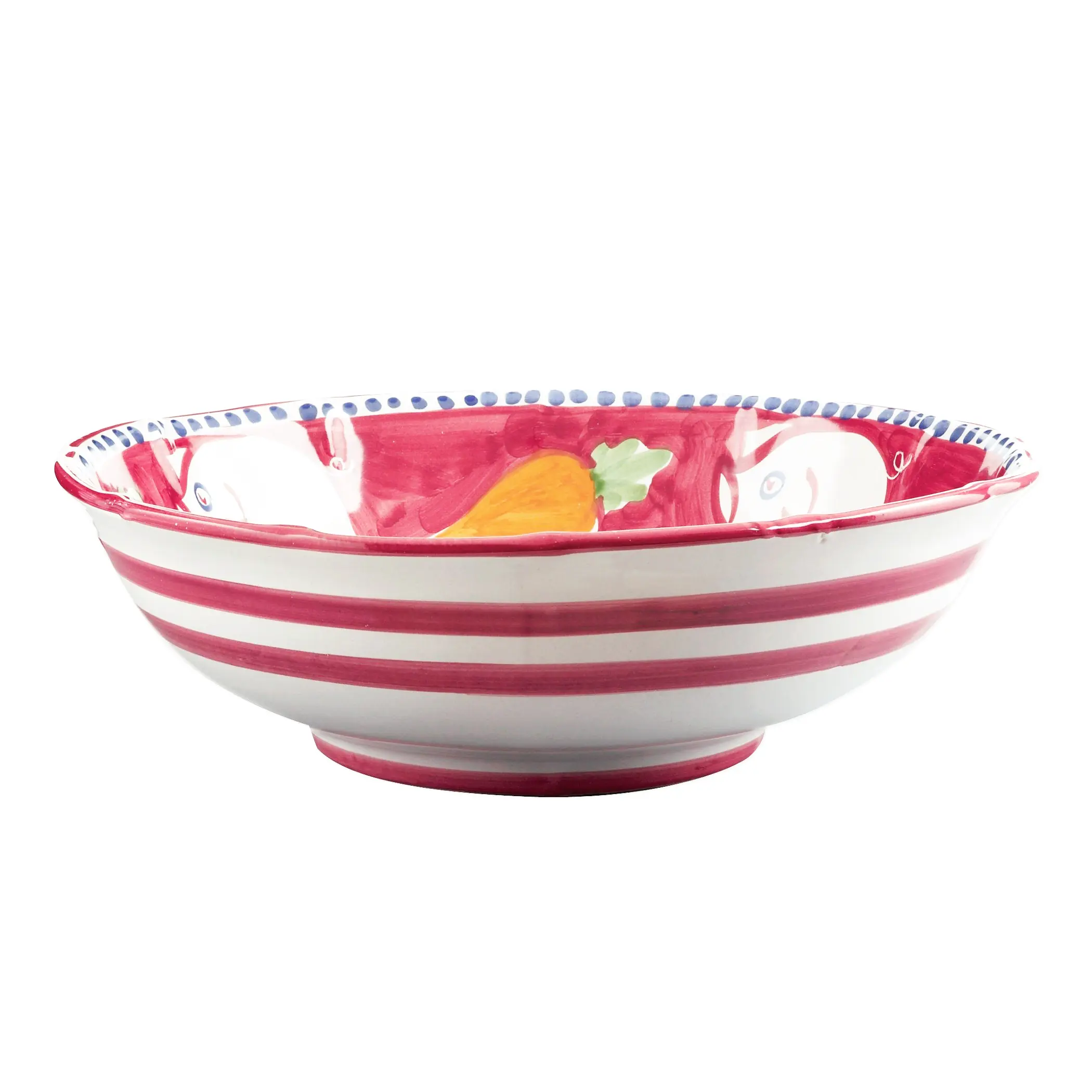 Vietri Campagna Porco Large Serving Bowl rustic pig design ceramic bowl for kitchen or dining use