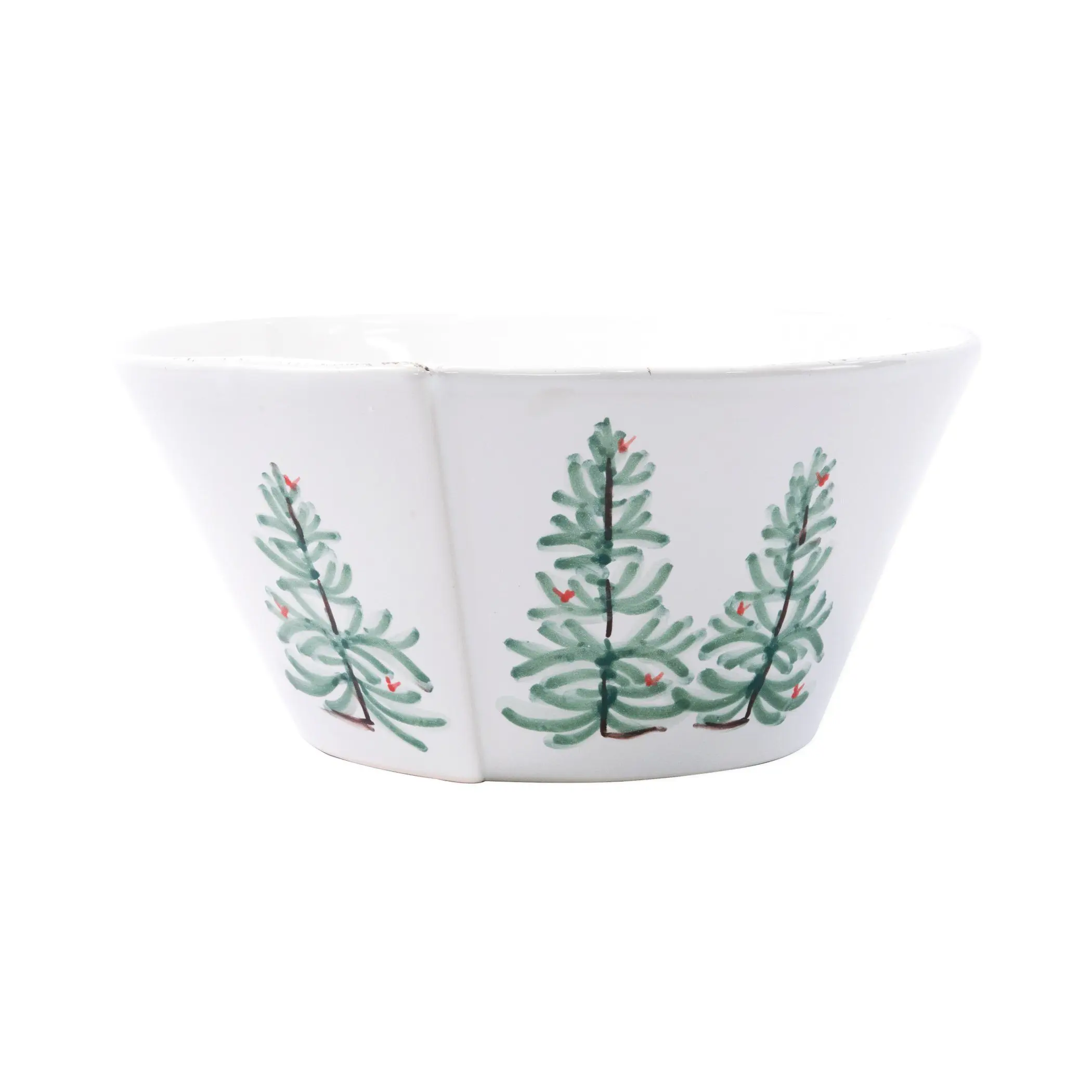 Vietri Lastra Holiday Large Stacking Serving Bowl festive ceramic bowl for holiday dining table