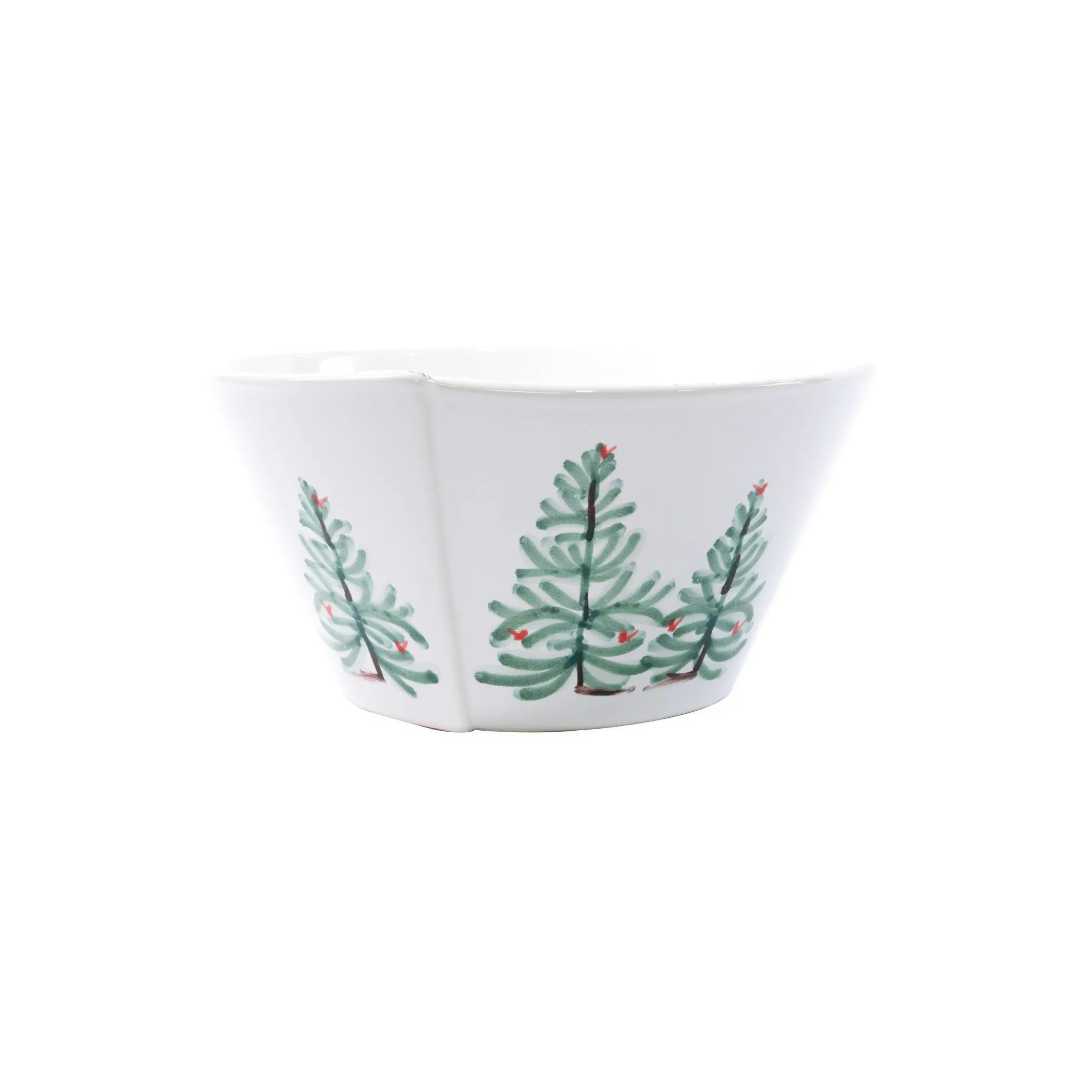 Vietri Lastra Holiday Medium Stacking Serving Bowl Christmas stacking bowl for holiday dining table