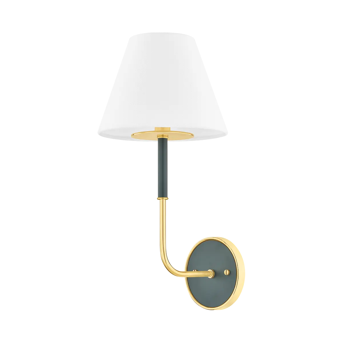 Brass green wall sconce, stylish modern wall lighting fixture for dining room, bedroom or hallway décor