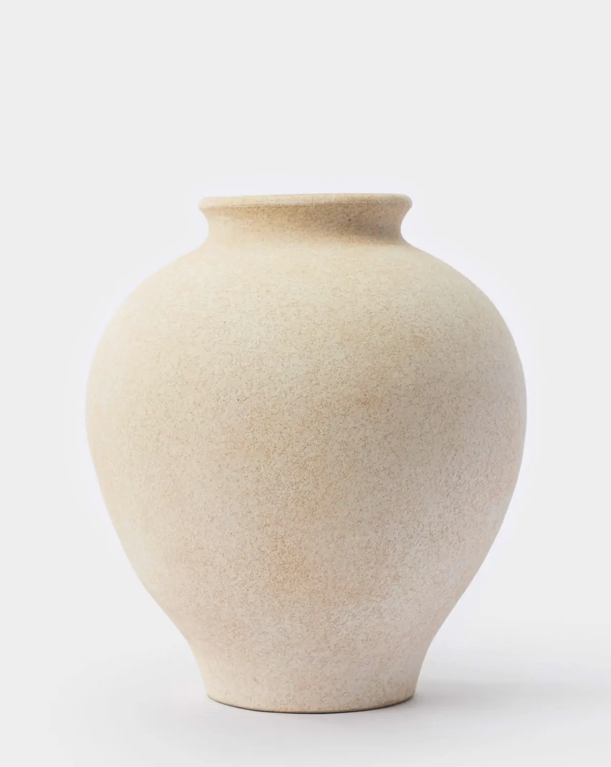 White ceramic Krissan vase Contemporary shelf decor and dining room table centerpiece