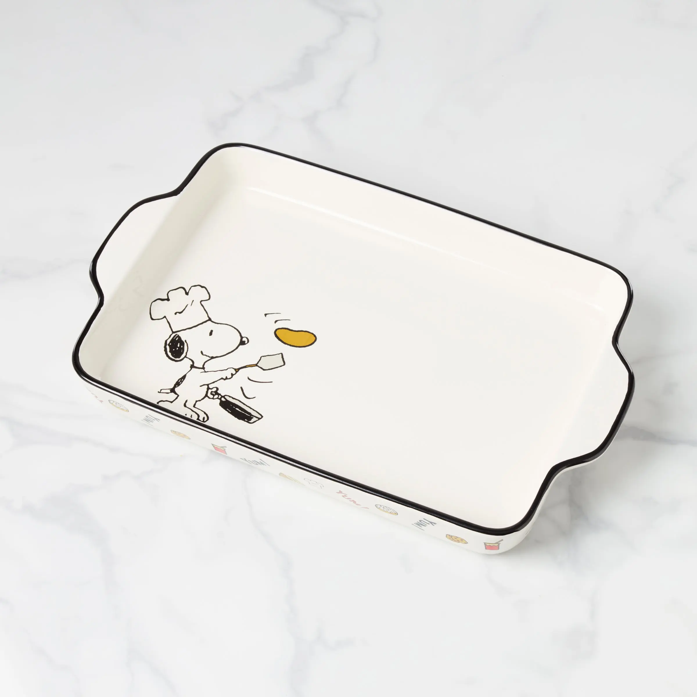 Lenox Chef Snoopy rectangular stoneware baker for oven-to-table serving in dining room or kitchen