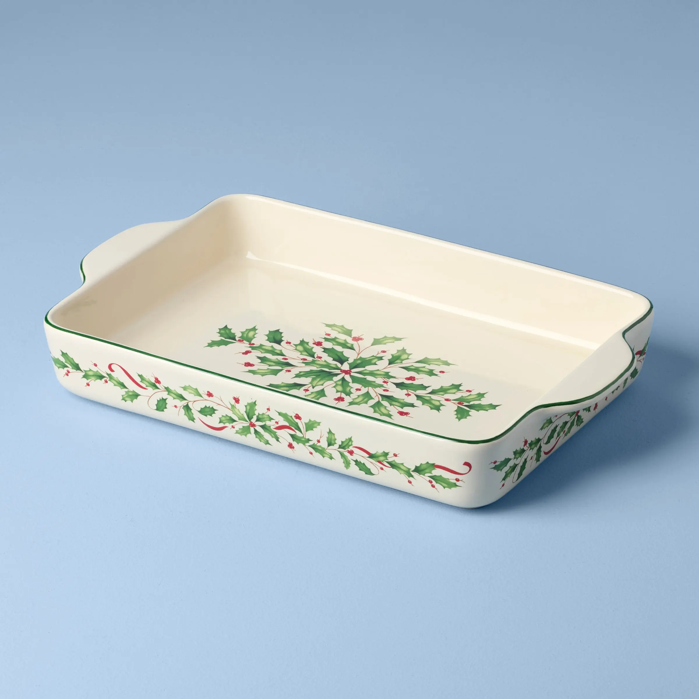 Lenox Holiday large rectangular baking dish for festive Christmas family dining and kitchen use