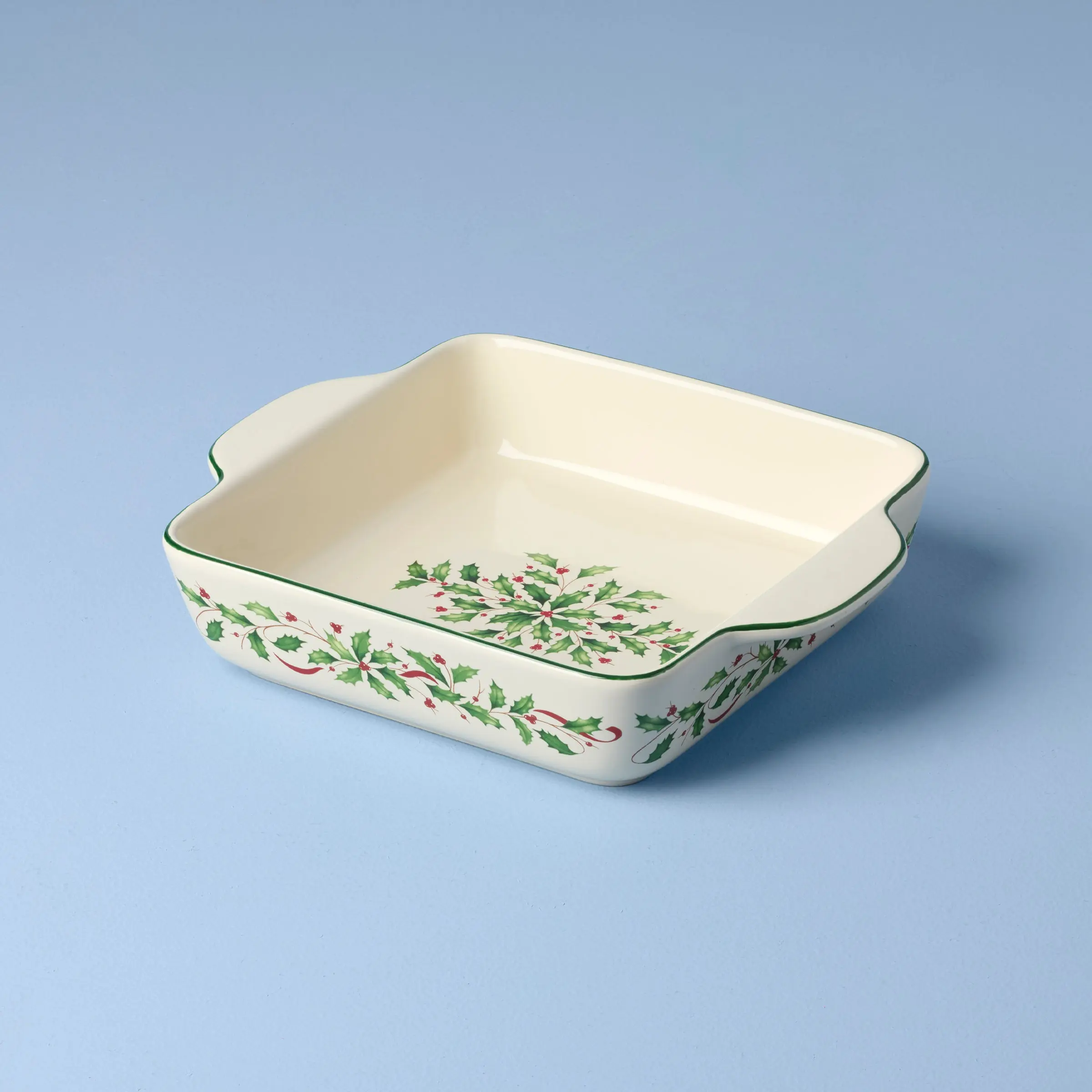 Lenox Holiday square baking dish for seasonal kitchen baking and holiday dining table decor
